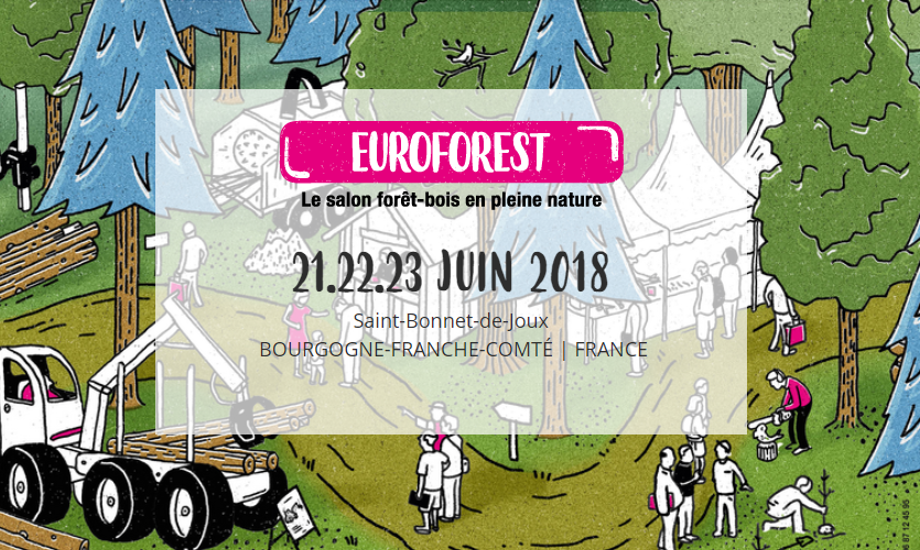 Retrouvez COSYLVA à EUROFOREST, le salon en pleine forêt du 21 au 23 juin 2018 à Saint-Bonnet-de-Joux (71).